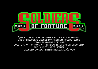 Заставка игры Soldiers of Fortune